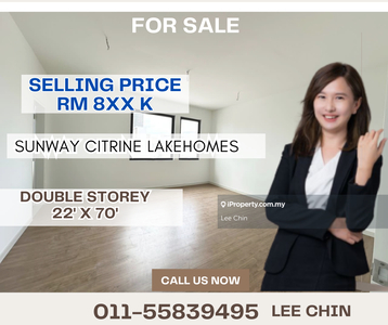 Sunway citrine lakehomes double storey brandnew for sale