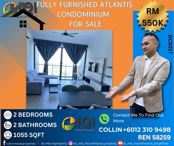 ATLANTIS 2 Rooms Fully Furnished Condominium FOR SALE