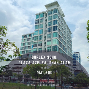 Plaza Azalea, Shah Alam, Selangor - Duplex Soho To Let