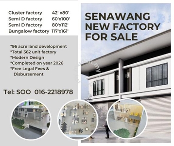 Brand New 3 type Factory , Sungai Gadut industrial Park, Jalan Tampin