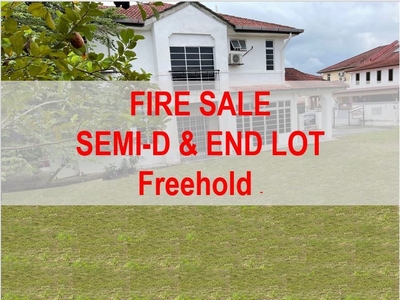 SEMI-D AT KOTA WARISAN PERMAI, END LOT WITH EXTRA LAND AREA FOR FIRE SALE