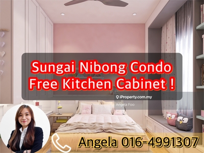 Sungai Nibong new condo, free kitchen cabinet and Aircond now !