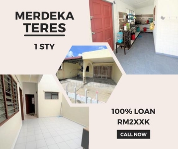 100% Full Loan 1 Sty Terrace House Merdeka Batu Berendam CTRM