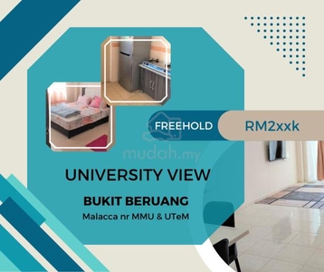 24hr Security Freehold Pool Bukit Beruang Bestari University View MMU