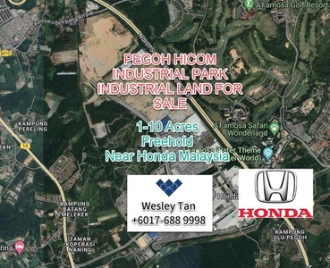 Alor Gajah Pegoh Industrial Park Land For Sale Near Honda