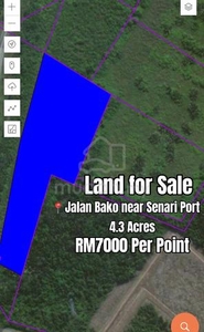 Bako near Senari Port 4.3 Acres Land