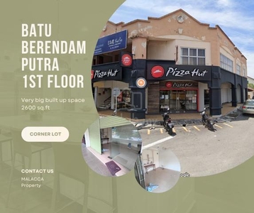 Big Corner Lot 2600 sq.ft 1st Floor Shop Batu Berendam Putra Infineon