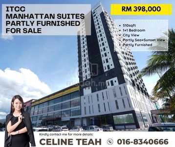 ITCC @ Manhattan Suites | Partly Furnished | City & Sea View |For Sale