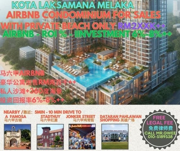 Private Beach Low Price New Luxury AirBnB Condominium@Melaka