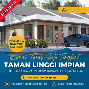 Rumah Teres Setingkat mampu milik Rezab Melayu Taman Linggi Impian N9