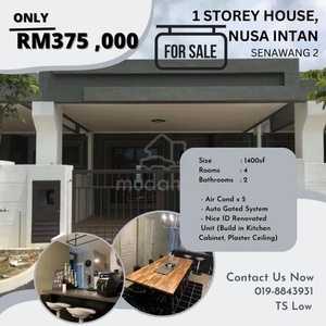 Taman Nusa Intan 1 Storey House, Senawang, Seremban for SALE ▶ MURAH