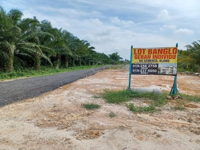 Tanah LOT BANGLO GERAN INDIVIDU di Kg Sementa Klang untuk di jual