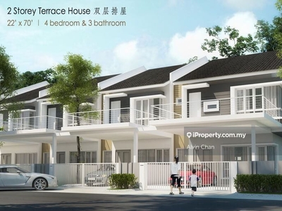 2 Storey Terrace Bumi Lot Taman Satu Krubong Gated Guarded For Sales