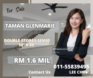 Taman glenmarie double storey semid end lot with extra land for sale