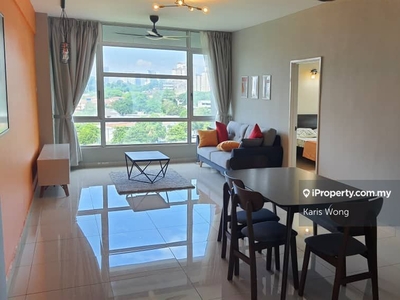 Beautiful freehold f/furnished serviced resi with unblocked KLCC view