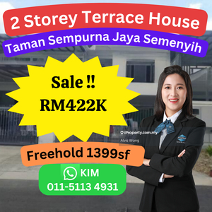 Cheap Rm98k 2 Storey Terrace House Taman Sempurna Jaya Semenyih