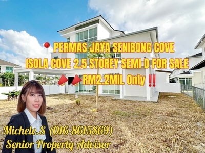 Permas Jaya Senibong Cove Isola Villa 2.5 Storey Semi D For Sale