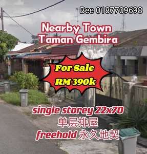 Taman Gembira Tampoi Single Storey Freehold 22x70 Nearby Town