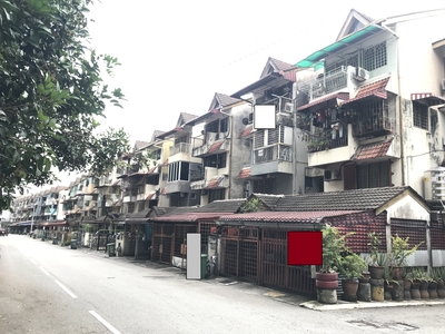 Townhouse 1st floor apartment unit Taman Midah KL 1036sf 3R2B 1car park FH for sale