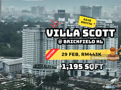Lelong Save Rm177k Villa Scott @ Brickfield Kuala Lumpur Sentral
