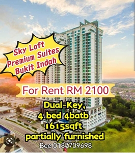Sky Loft Premium Suites Bukit Indah Dual Key 4bed partially furnish