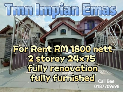 Taman Impian Emas Skudai 2 storey fully renovation fully furnished good condition