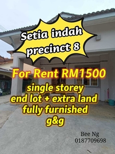 Taman Setia Indah Single Storey end lot with extra land fully furnished G&G