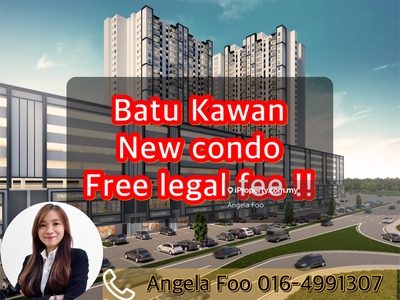 Batu kawan new condo with partial furnish 1000sqft, freehold!!