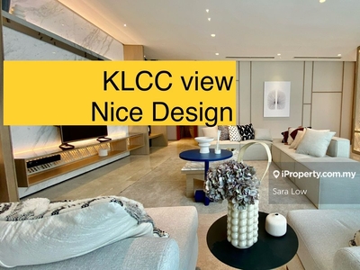 Klcc view, Balcony, Private lift, 100m MRT, Big living hall masteroom