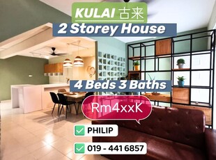 全装修 古来26哩 Kulai Kelapa Sawit Taman Scientex Double Storey Terrace House For Sale Fully Renovated Fully Furnished