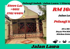 Pelangi Indah/ Jalan Lawa/ 1 Storey For Rent