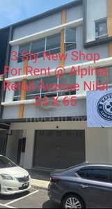 3 Storey Shop Lot in Alpinia Retail Avenue NILA For RENT
