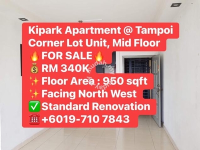 Kipark Apartment Taman Tampoi Indah Corner Lot Unit FOR SALE