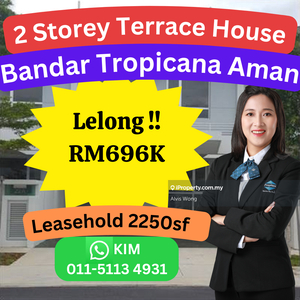 Cheap Rm164k 2 Storey Terrace House Bandar Tropicana Aman @ Selangor