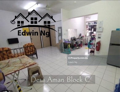 Cheapest Sri Aman Apartment Block 3 at Relau, Low Floor Unfurnished