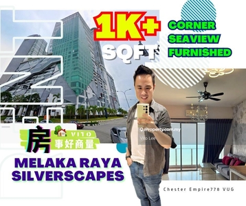 Corner Seaview Furnished Apartment at Melaka Raya Silverscape
