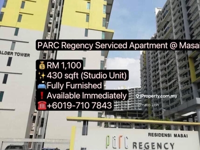 Parc Regency Serviced Apartment Studio Unit Fully Furnished For Rent