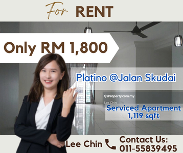 Platino service residence skudai 3 bedroom for rent