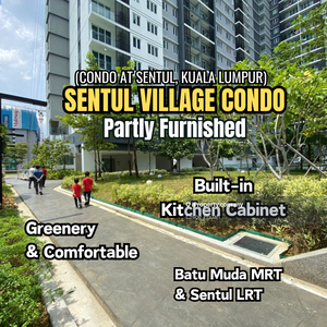 Sentul Village condo partyly furnished near lrt low density for rent