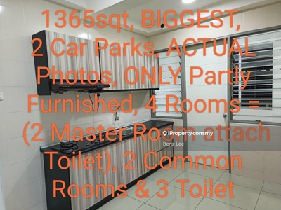 Biggest unit, 2 Master Room with Toilet, Only Partly, Actual Photos