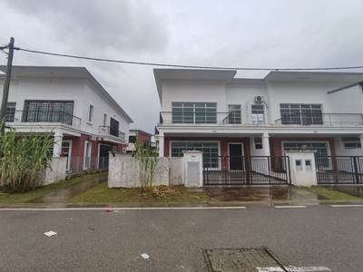 Indahpura Kulai New House (Super Link 33 x 75) End Lot with Land, Facing Garden for sale