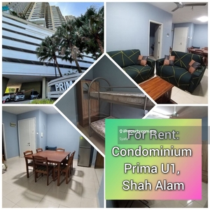 Prima U1 Condominium, Shah Alam For Rent