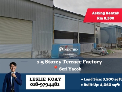 Seri Yacob 1.5 Storey Terrace Factory for Rent!!