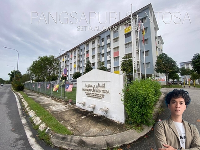 Freehold Non Bumi End Lot Unit For Sale 3 bedroom & 2 bathroom Pangsapuri Sentosa Setia Alam, Seksyen U13, Shah Alam.