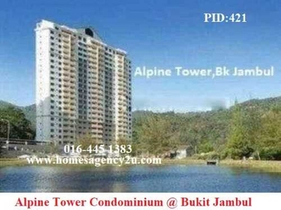 Ref:141, Alpine Tower Condo at Bukit Jambul near INTI, FTZ