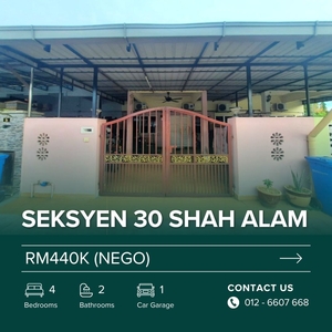 Freehold Renovated Single Storey Terrace House With Kitchen Cabinet Taman Alam Jaya Seksyen 30 Shah Alam For Sale
