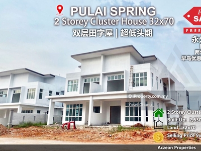 Skudai New 2 Storey Cluster House for Sale