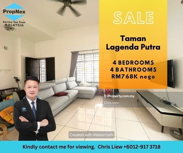 Taman Lagenda Putra @ Kulai double storey semi-d with fully furnished