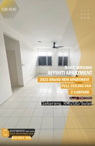 2023 NEW Apartment For Rent in Seri Kembangan, Bukit Serdang (Pangsapuri Affiniti)
