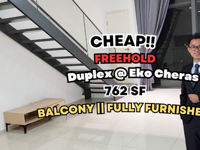 C H E A P Duplex with balcony with fully furnished @ Eko Cheras